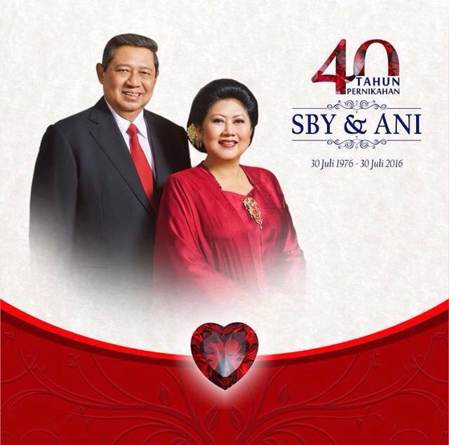 Selamat HUT Perkawinan Bapak SBY dan Ibu Ani #‎40thnSBYAni‬