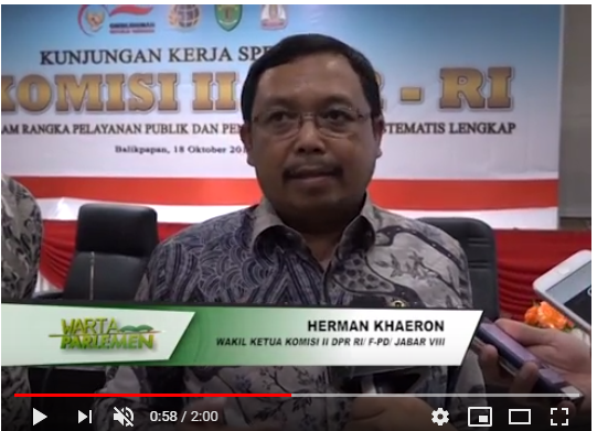 [Video] Komisi II DPR RI Evaluasi Program PTSL