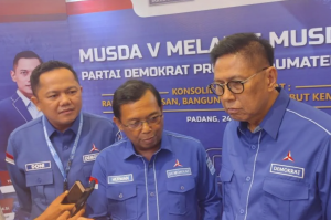 Herman Khaeron Hadiri Musdalub Demokrat Sumatera Barat