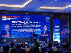 Buka Musdalub V Partai Demokrat NTB, Sekjen Herman Khaeron Minta Struktur hingga Anak Ranting Diperkuat